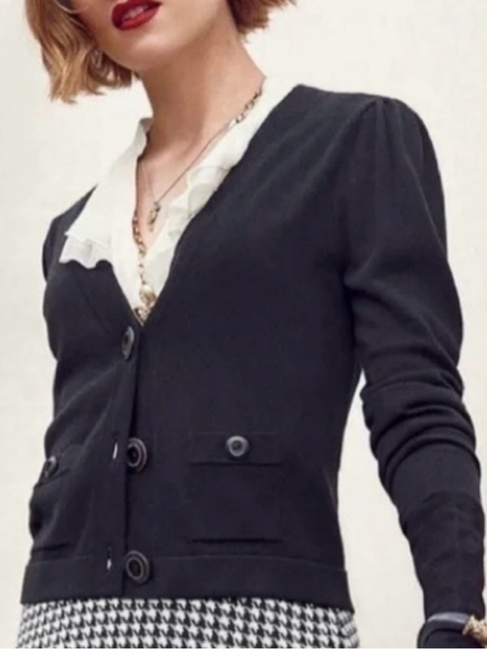 CAbi Goals 3891 Black Cardigan